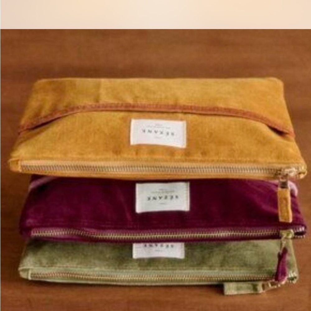 Sezane Pouch Bag- Red/Burgundy